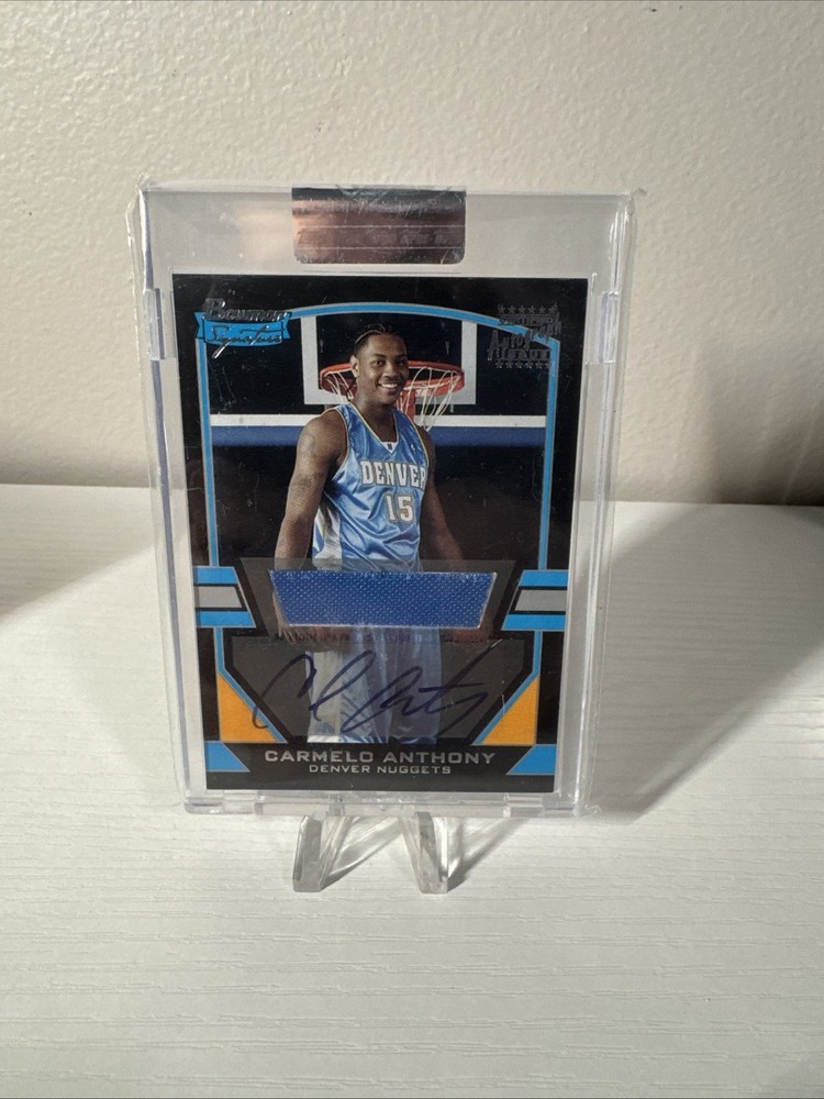 2003-04 Bowman Signature - Carmelo Anthony #77 /1170 (AU, MEM, RC)