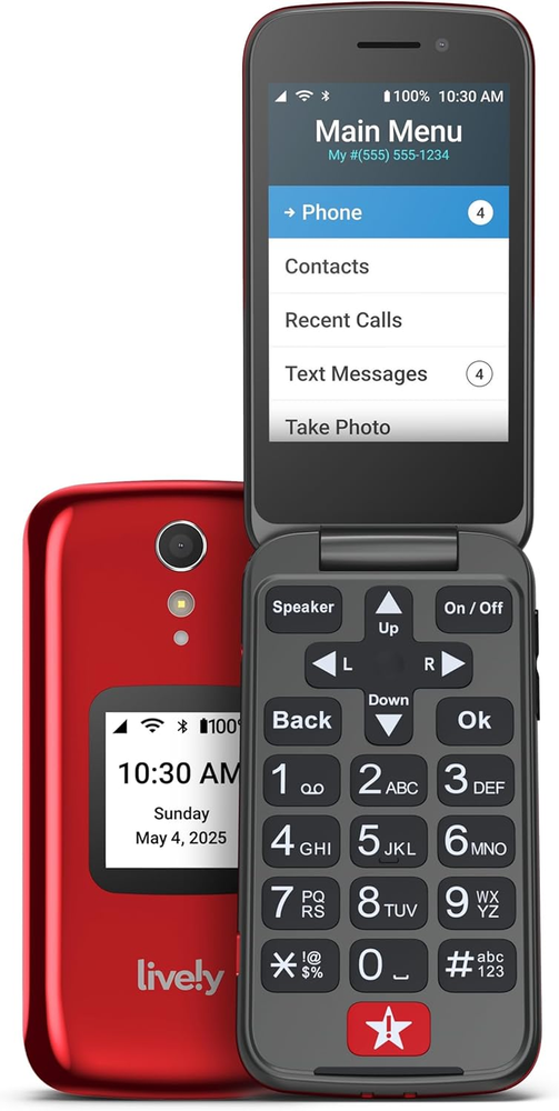 Jitterbug Flip2 - Flip Cell Phone for Seniors - Not Compatible with Other Wirele