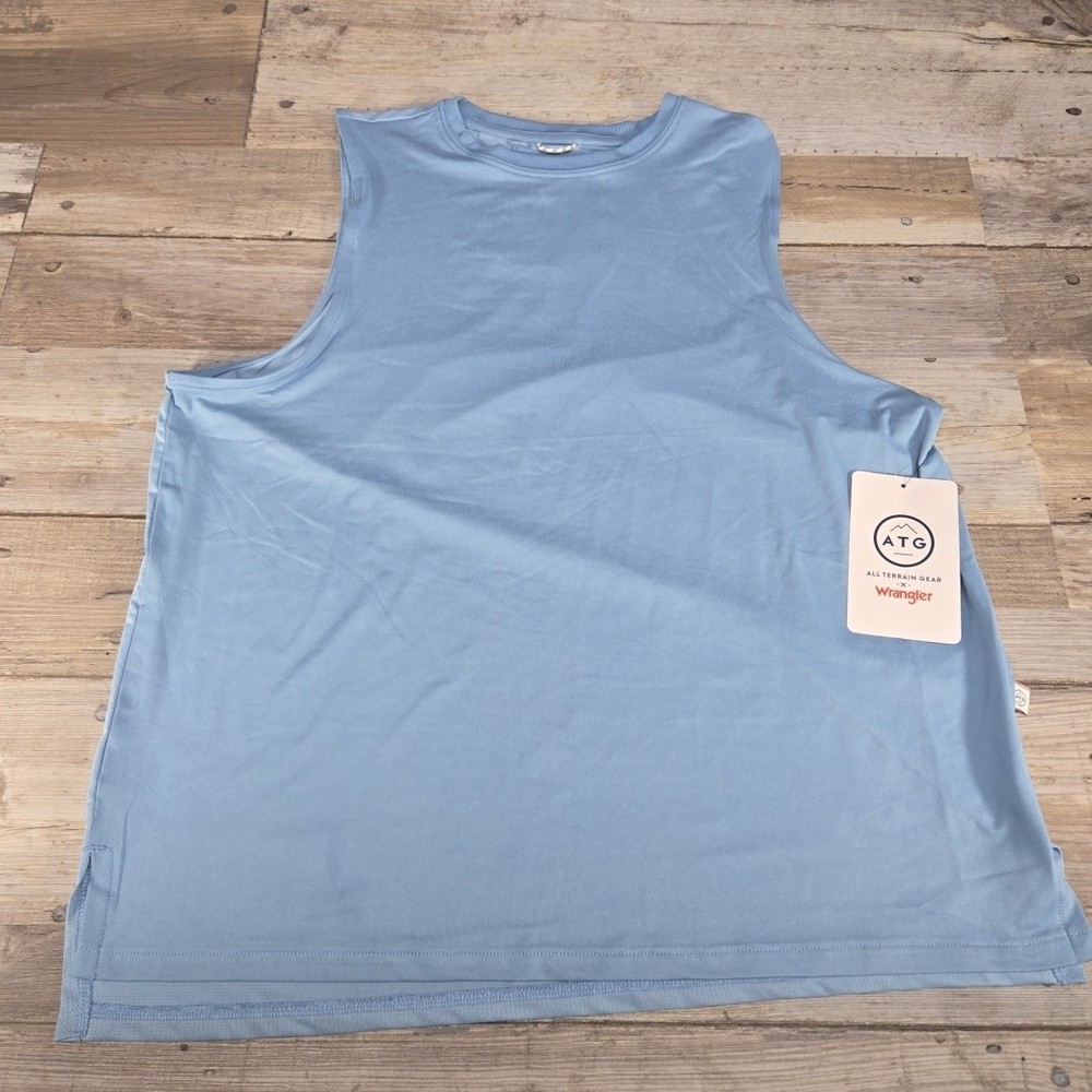 Wrangler All Terrain Gear Tank Top Womens Small Blue Regular Fit