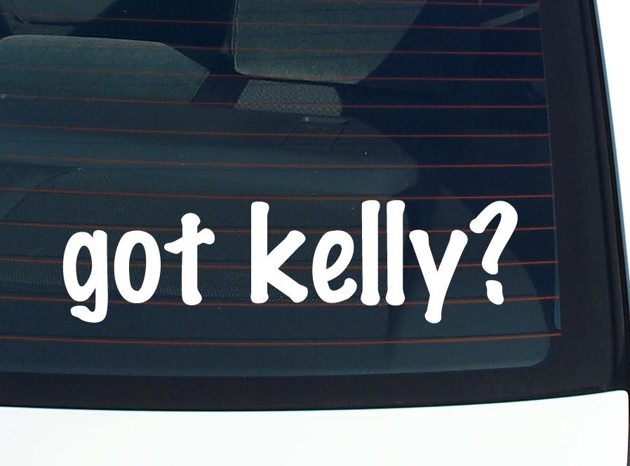 Kelly Family Car Decal - Funny Last Name Bumper Sticker Vinyl Window Pride
