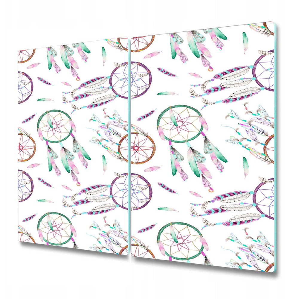 Glass Bread Board Kitchen Worktop Saver Dream catcher for Bright White 2x30x52