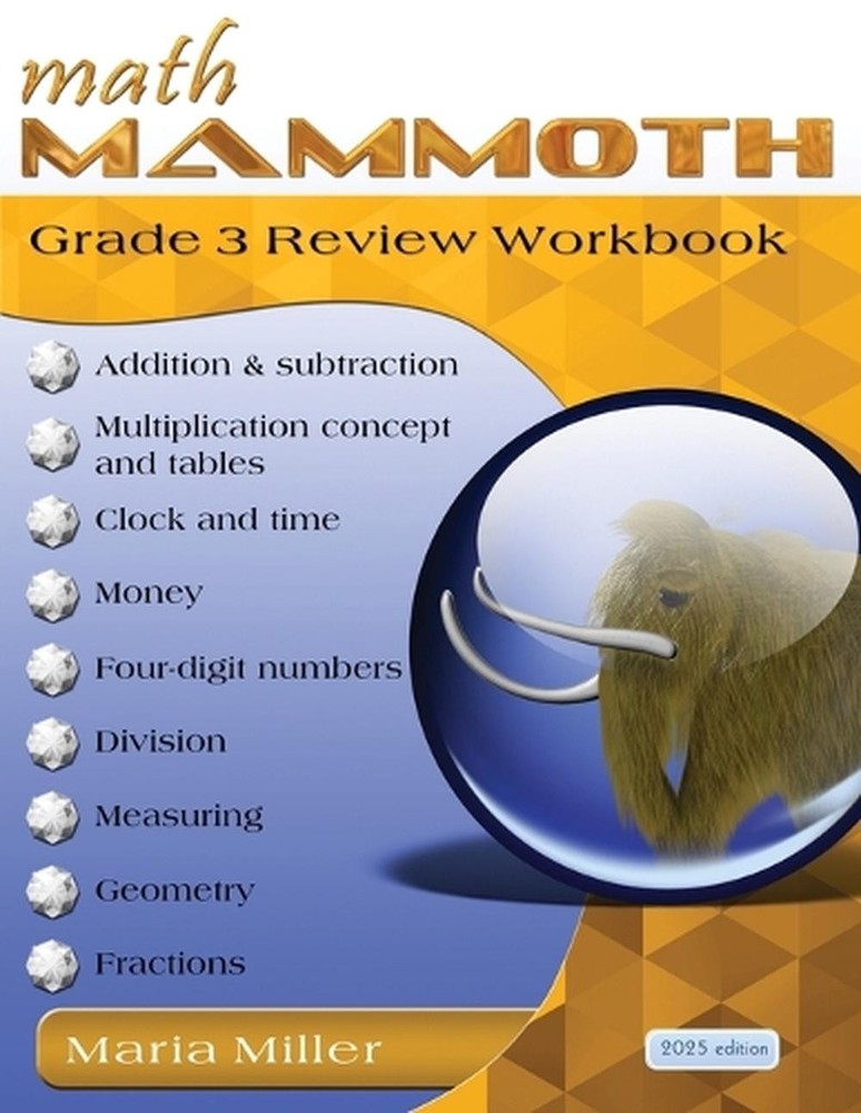 Math Mammoth Grade 3 Review Workbook by Maria Miller Paperback Book