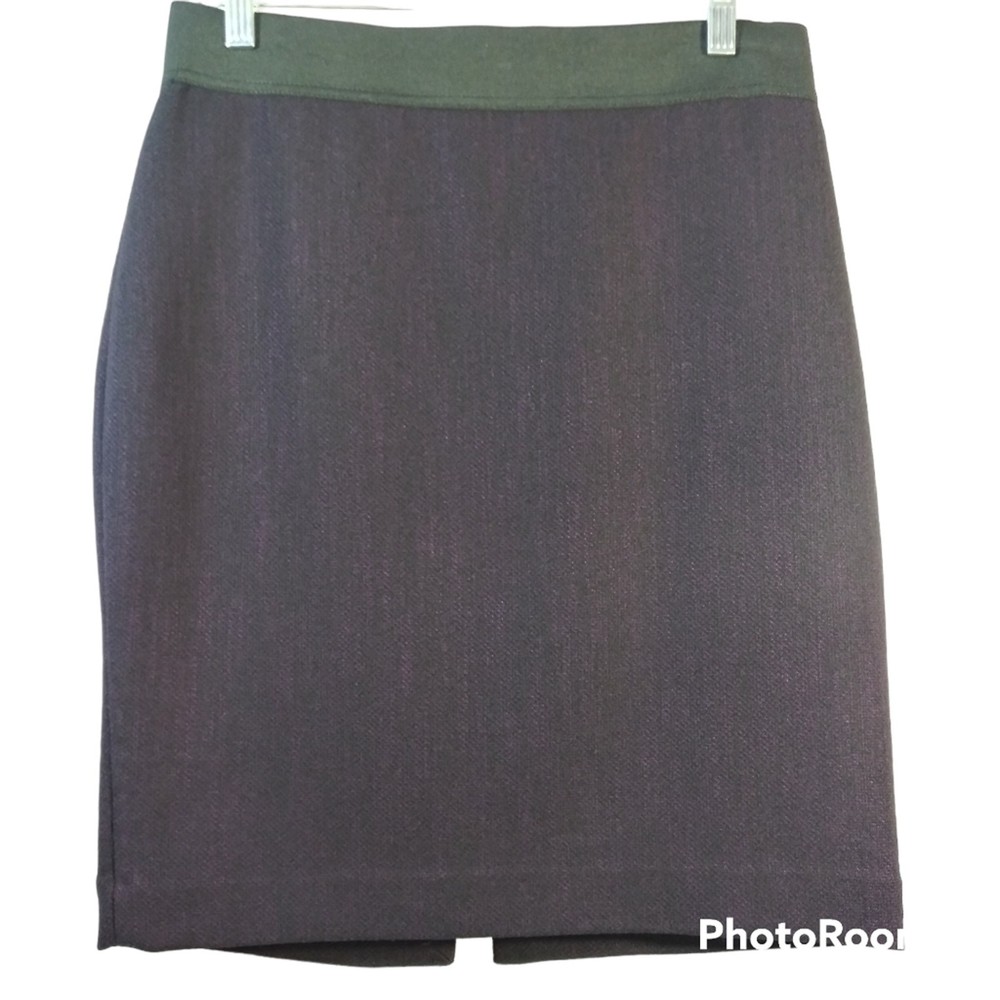 Purple Stretch Knit Pencil Skirt Size 10 - Comfortable & Stylish Fit