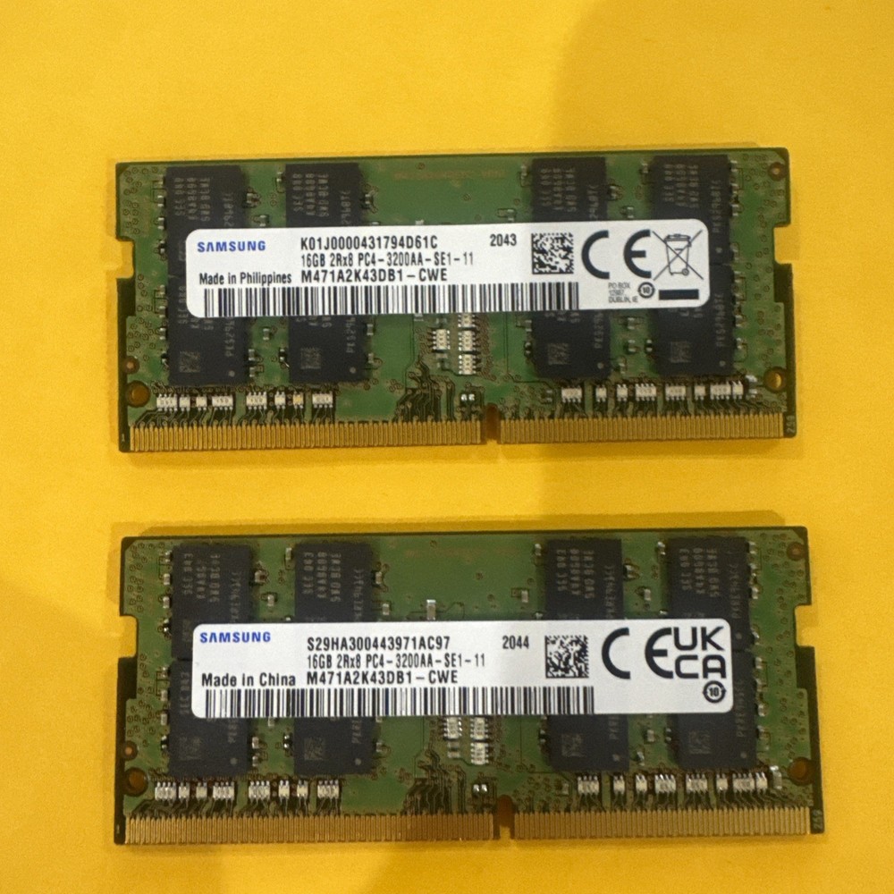 32GB (2x16GB) SamsungDDR4 3200MHz PC4-3200 Laptop RAM SODIMM M471A2K43DB1-CWE 24