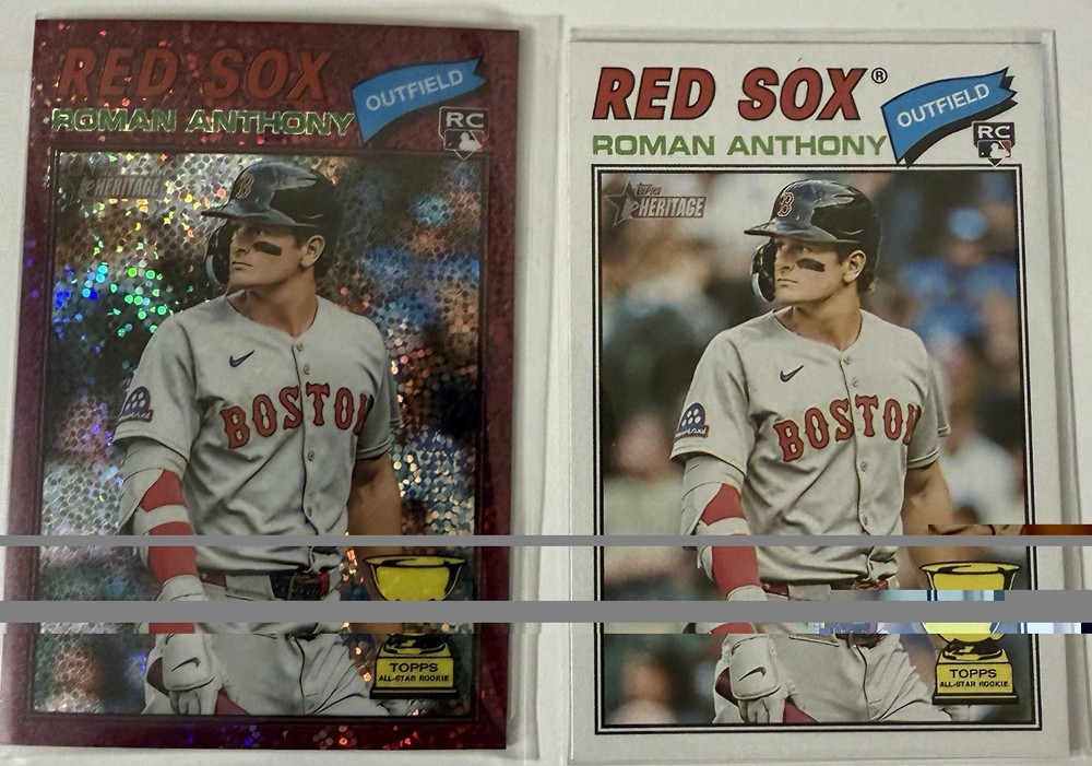 Topps 2024 Heritage 2-Card Lot Roman Anthony Rookie Boston Red Sox RC