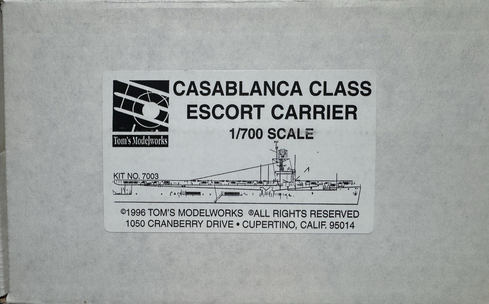 Tom's Modelworks 1/700 Casablanca Class Escort Carrier CVE-55 Resin Ship Model
