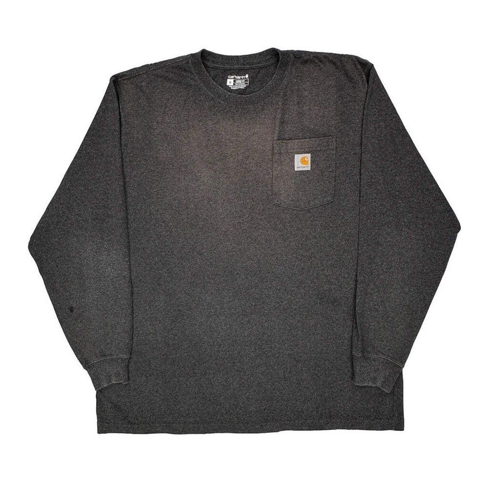 Carhartt Long Sleeve T-Shirt - XL Gray Cotton