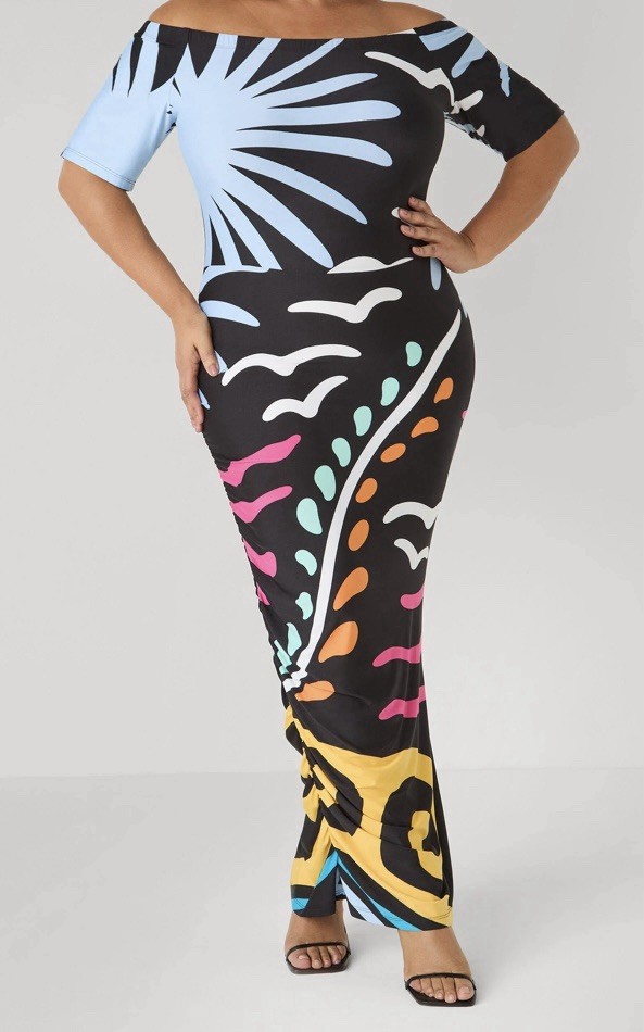 Tropical Off The Shoulder Dress size 26/28
