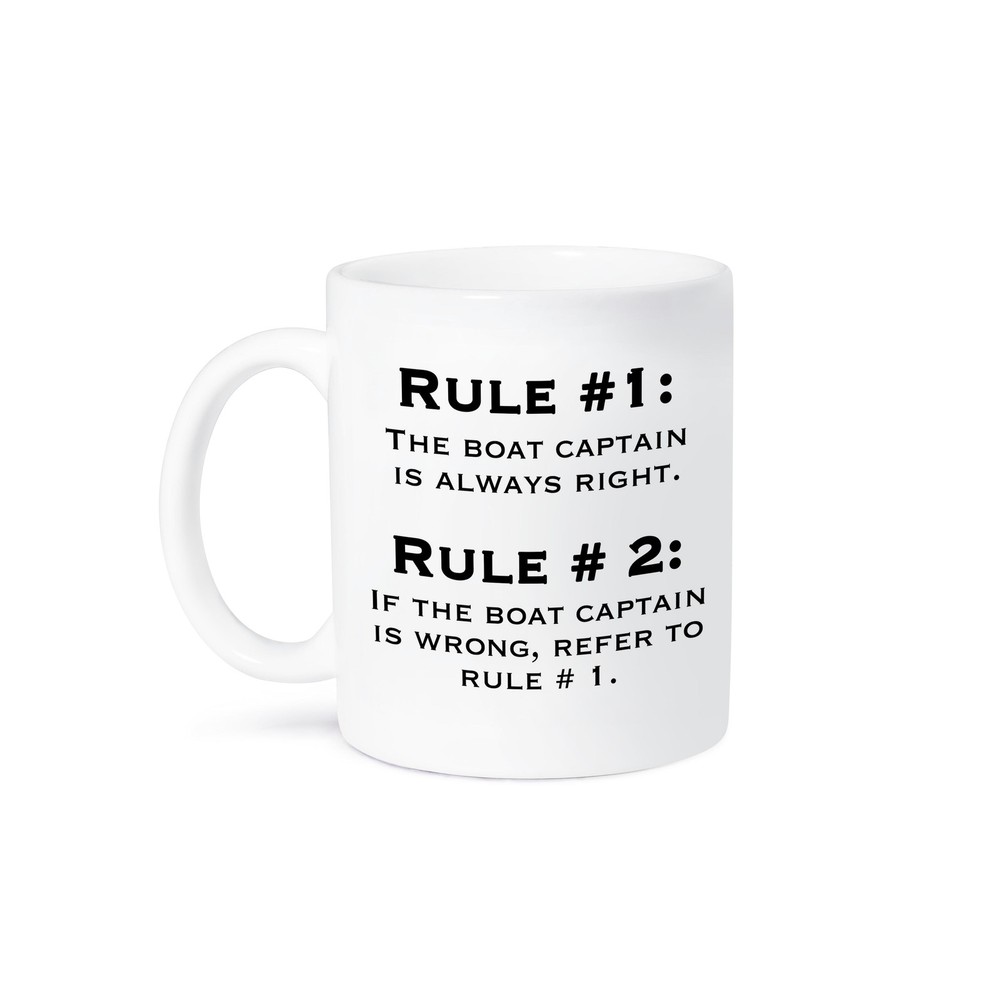 Boat Captain Rules Novelty Mug by 3dRose