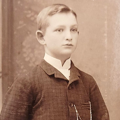 Anderson Indiana IN Portrait Of A Boy In Suit Antique Vintage Cabinet Card Photo