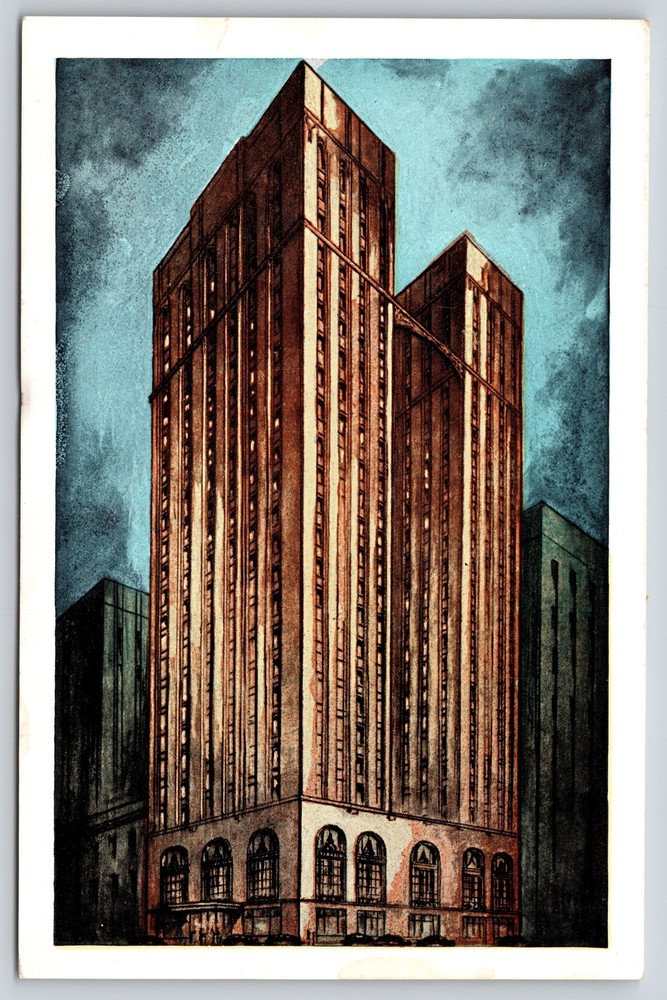 Hotel & Resort~The Pittsburgher Hotel~Pittsburgh PA~Lumitone~Vintage Postcard
