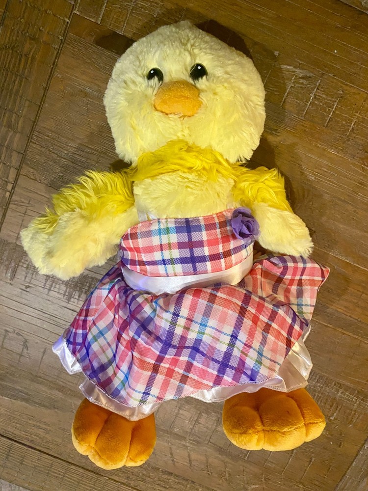 Build A Bear Retired Easter Duck Chick Stuffed Animal Plush - Outfit Included