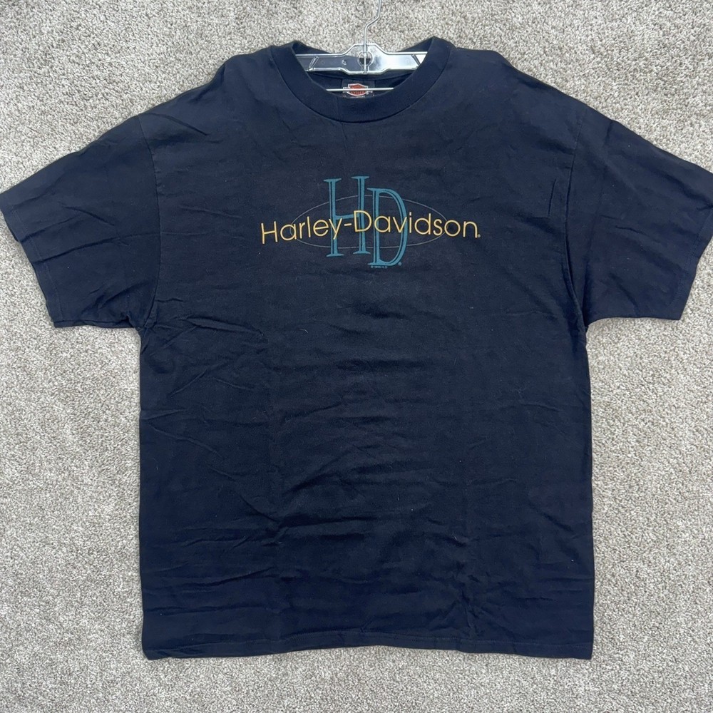 Harley Davidson T-Shirt Mens XL Black 1996 Myers Montgomery AL Vintage Graphic