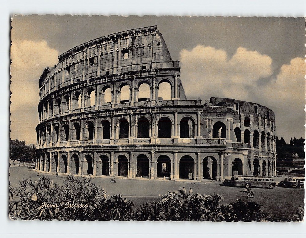 Postcard Coliseum Rome Italy