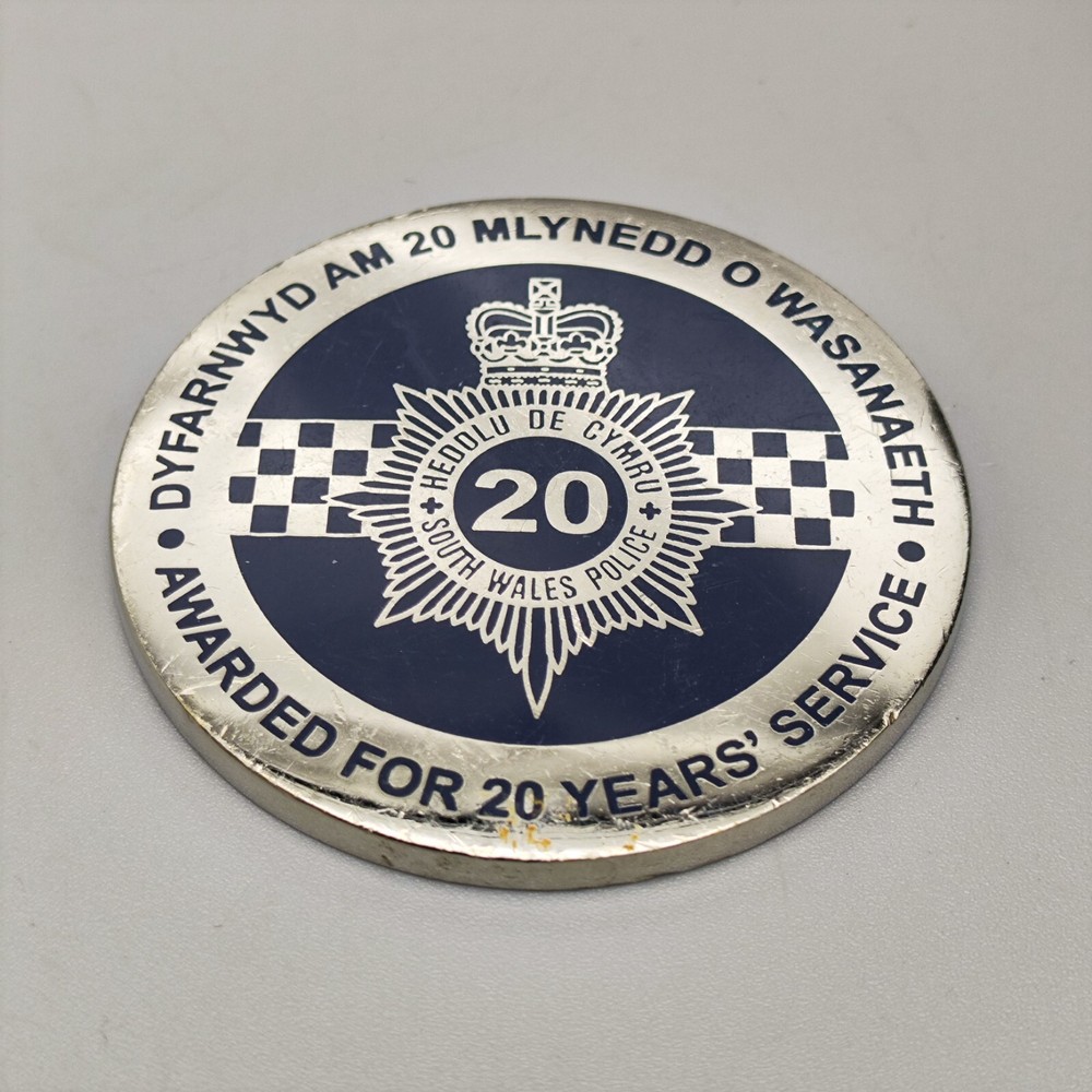 South Wales Police Aarded for 20 Years Service Challenge Coin