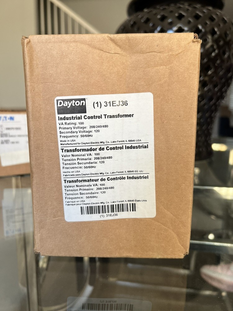 DAYTON 31EJ36 Control Transformer,100VA,208/240/480VAC 31EJ36