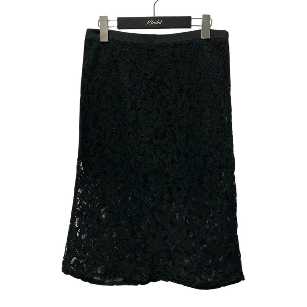 Sacai Luck Navy Lace Skirt 2 Used Vintage Elegant Fashion 59cm Length