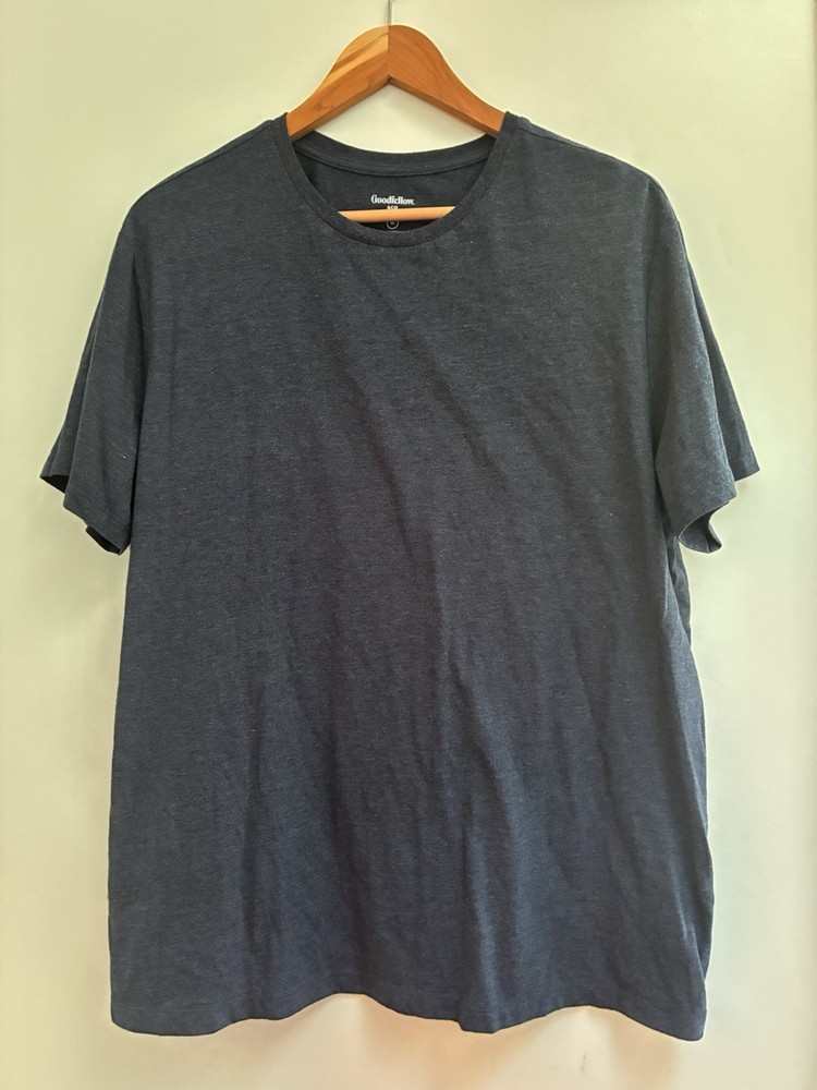 Goodfellow &Co Every Wear Tee Men's Solid Dark Gray Cotton Short Sleeve Shirt XL