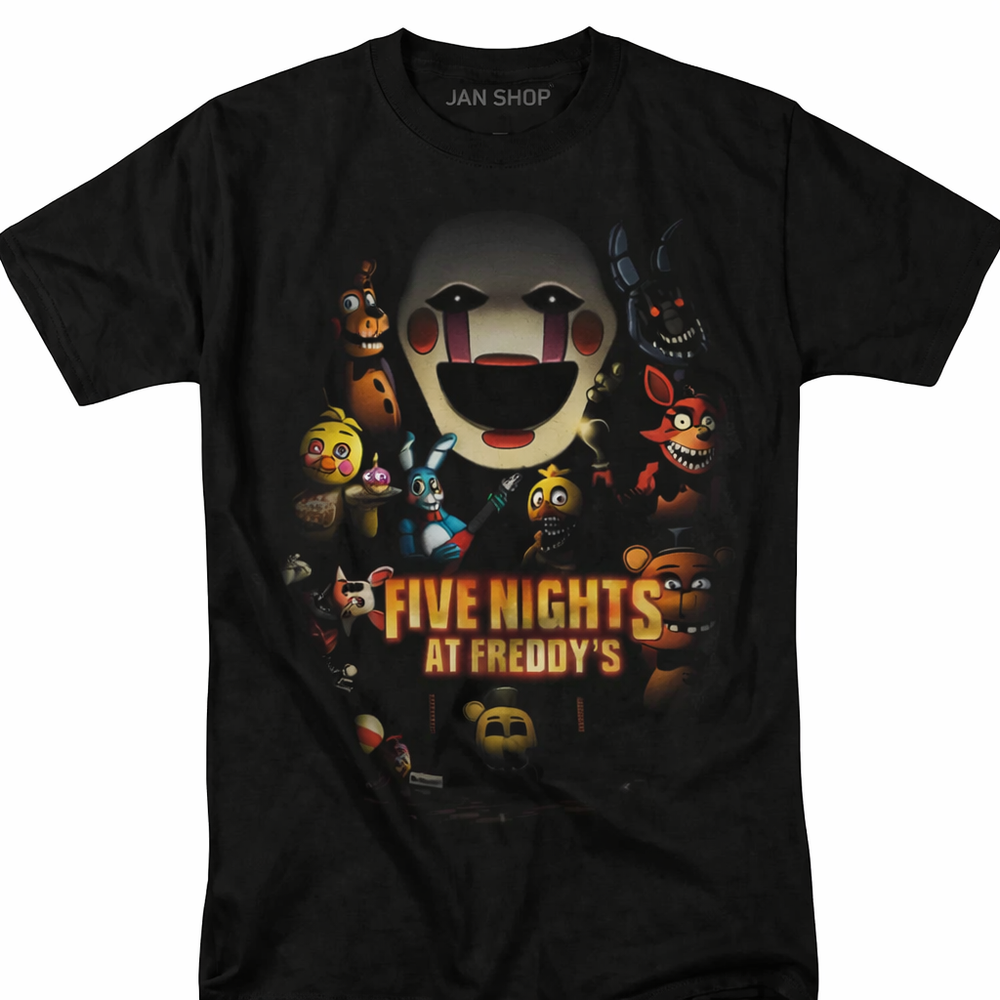 Five Nights at Freddy's FNAF Help Wanted, Fazbear Horror Game Graphic Tee Unisex