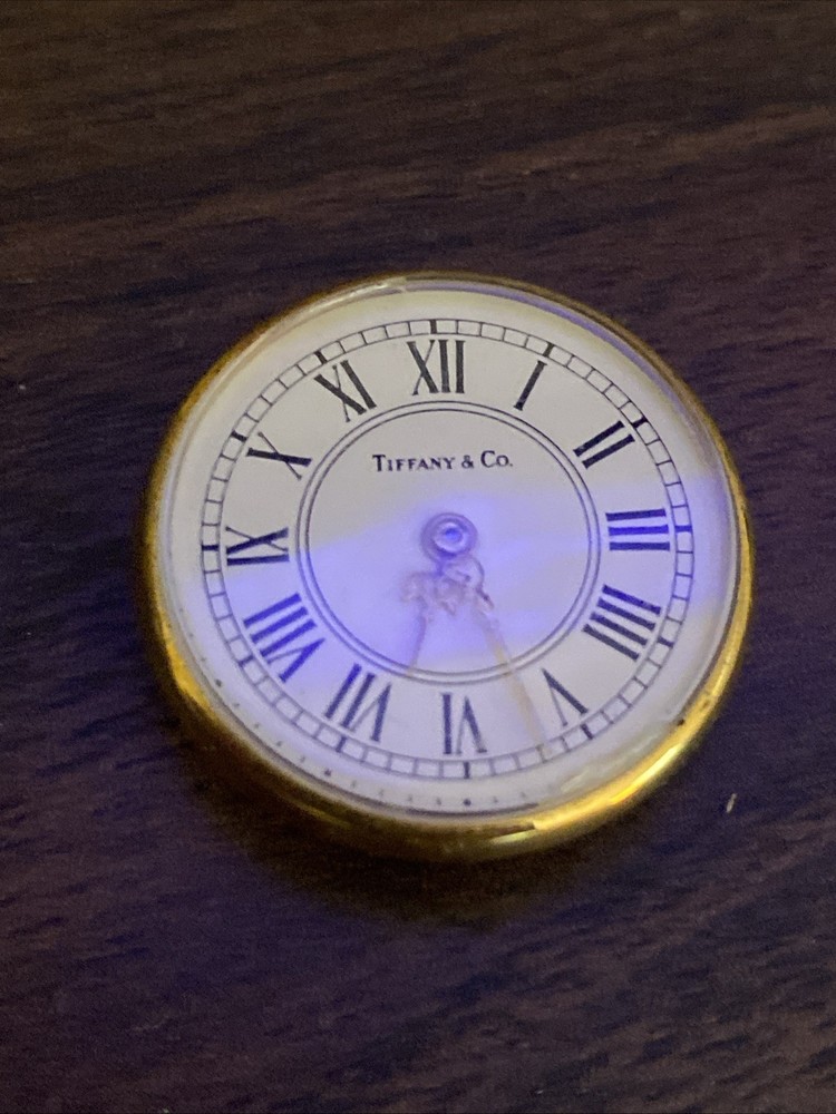 Vintage Tiffany&Co 1. Small Desk Clock Working Condition Rare Collectible