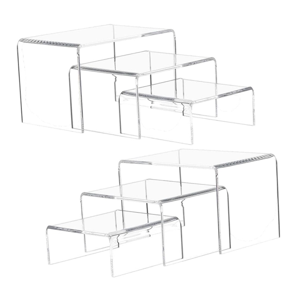 6 Pieces Acrylic Display Riser Desktop Display Stand for Purse Retail/shop