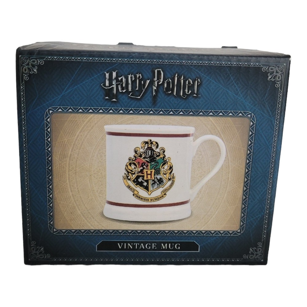 Harry Potter Hogwarts Crest Vintage Ceramic Mug New