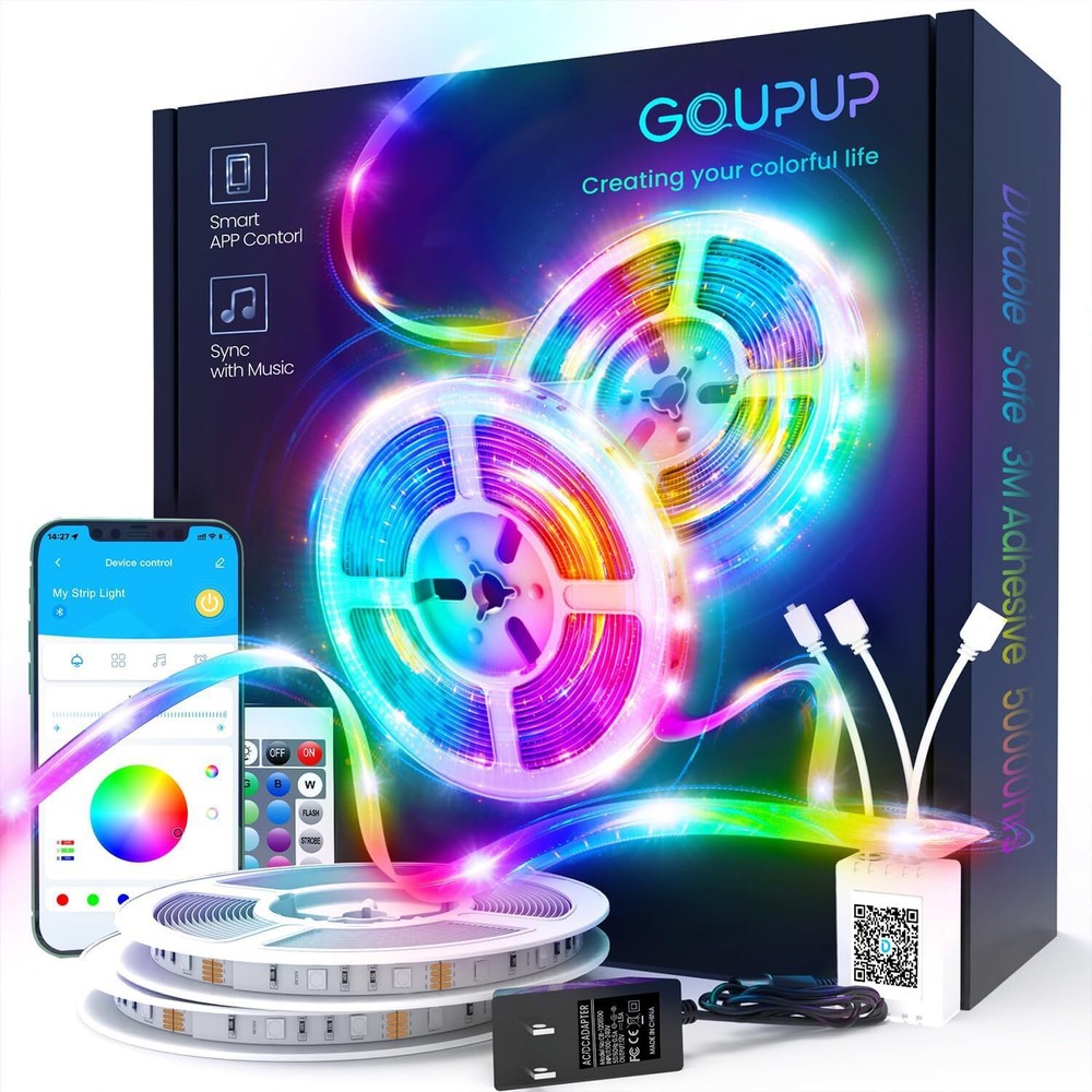 LED Strip Lights,Rope Lights,Bluetooth APP Control,Color Changing Light Strip...