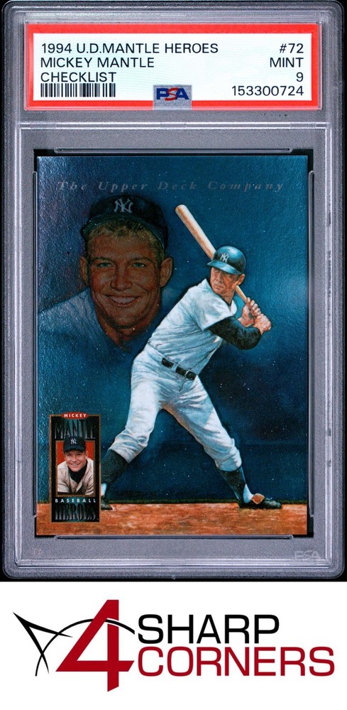 1994 Upper Deck Mickey Mantle Heroes #72 Hof Checklist Psa 9Expert eBay listing since 2003:Consign your best today!