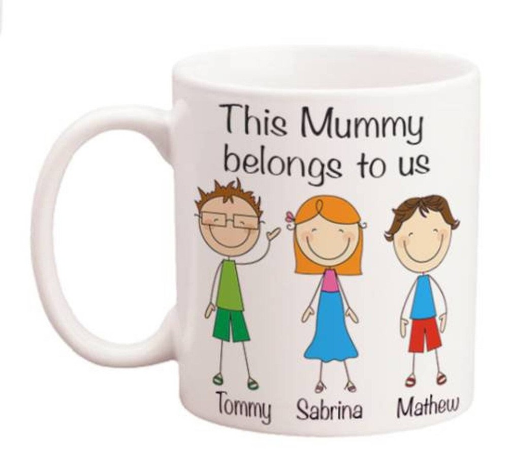 This Mummy Belongs To Us Personalised Clipart Family Mug Personalised Mum Mug