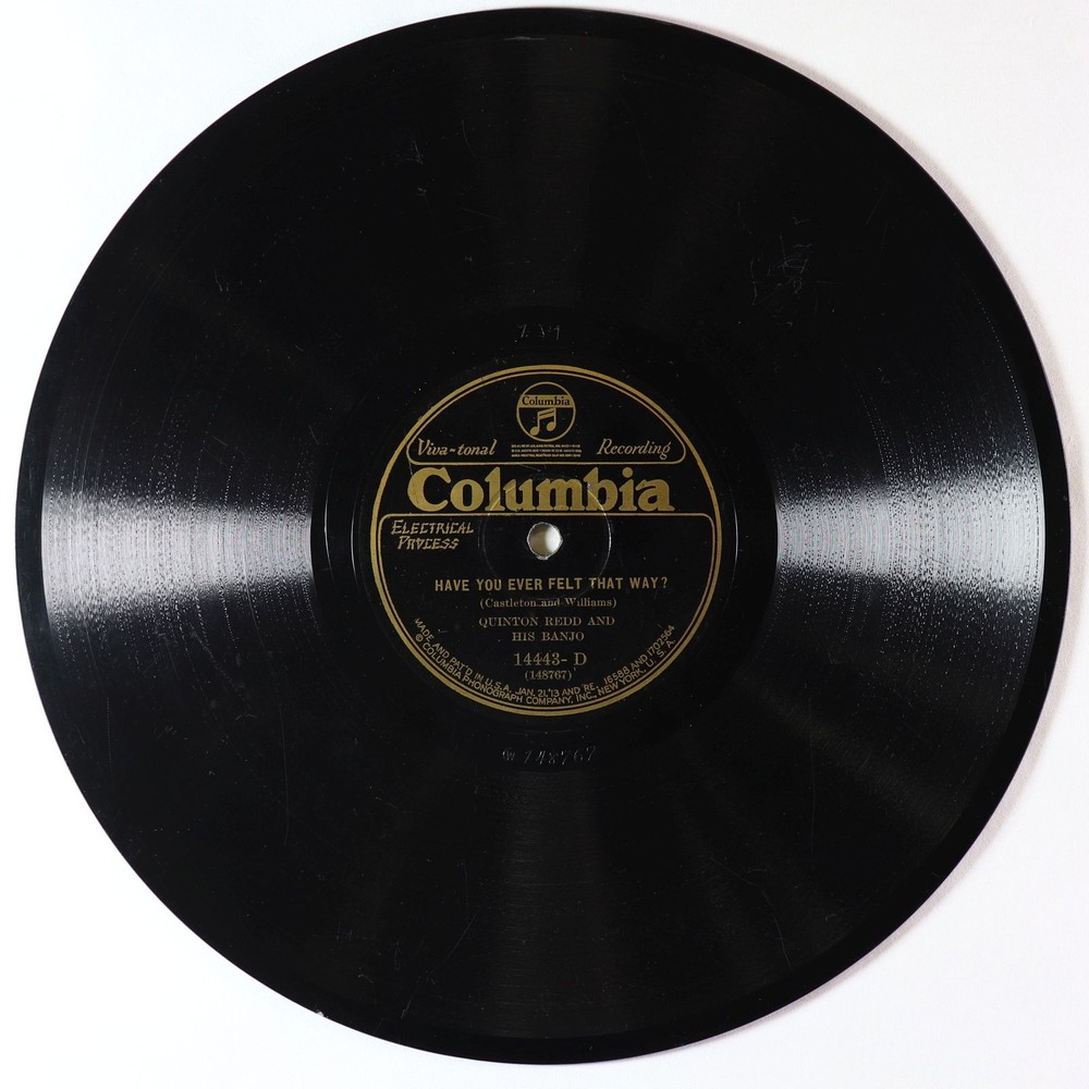 Prewar Blues 78 - Quinton Redd - There'll Be No Freebies - Columbia 14443