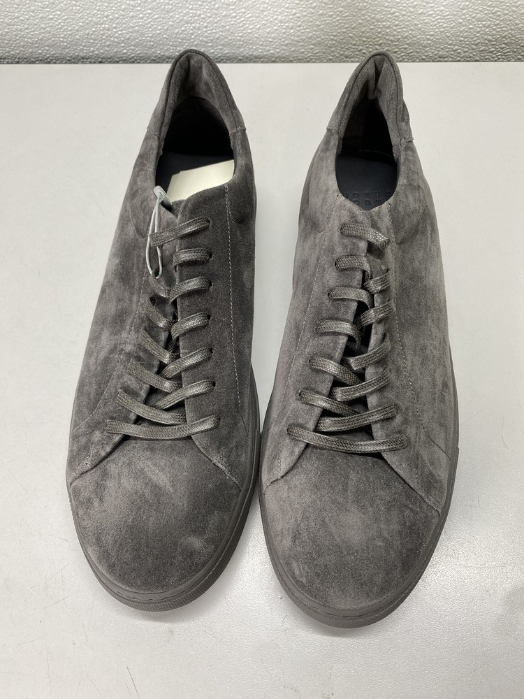 Luca Faloni Mens Suede Leather Sneakers Size US 12, EU 45 Charcoal Grey