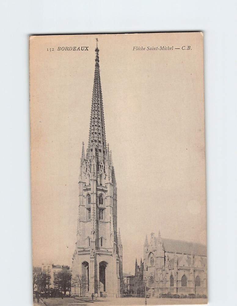 Postcard Flèche de la Basilique Saint-Michel Bordeaux France
