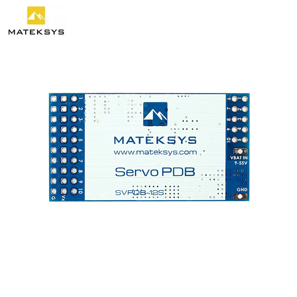 MATEK SVPDB-12S SERVO PDB W/12A BEC 9-55V TO 5/6/8V Power Distribution Board