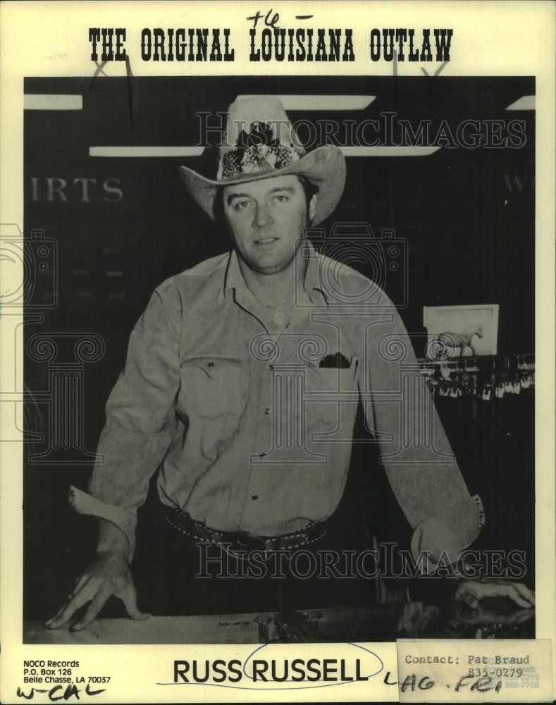 1988 Press Photo Russ Russell, country music performer from New Orleans.