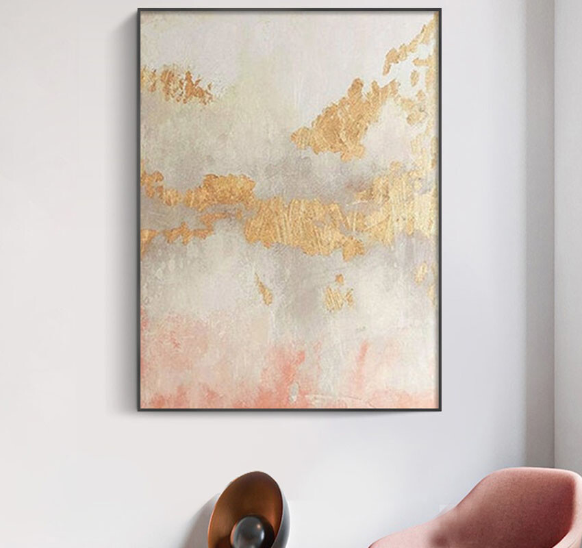 Handmade Canvas Oil Painting Wall Decoration Non toxic Acrylic Pigment Abstract