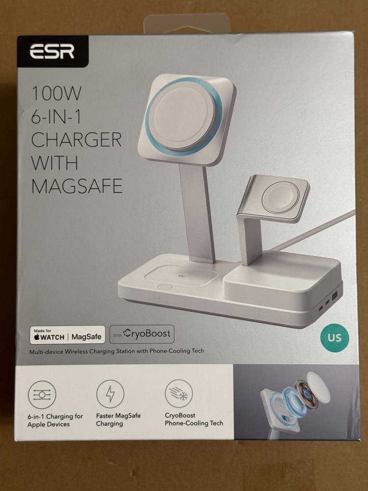 ESR 100W 6-in-1 MagSafe Charging Stand with CryoBoost Fast Cooling  