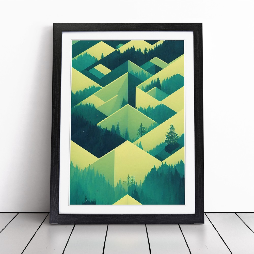 Forest Adventure Abstract Wall Art Print Framed Canvas Picture Poster Decor-image