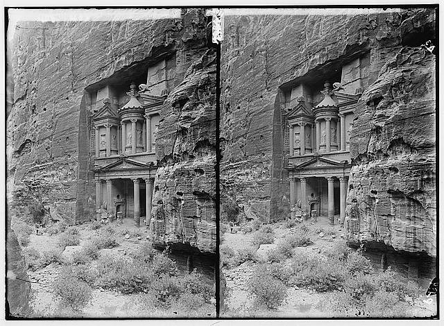 Photo:Petra Jordan 1900s Temple of el-Khazne American Colony Photo