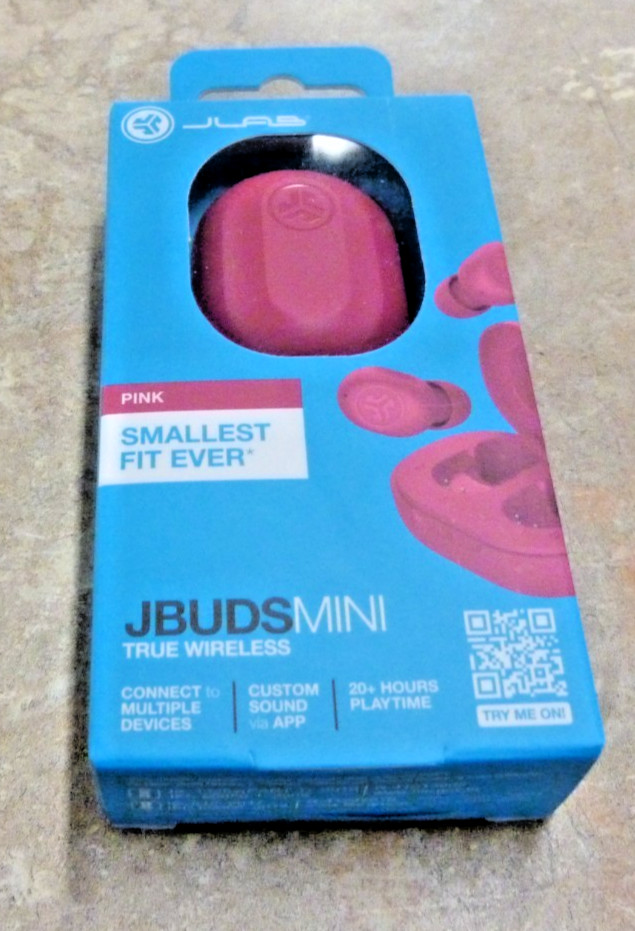 JLab JBuds Mini True Wireless Bluetooth Earbuds - Pink New Sealed!