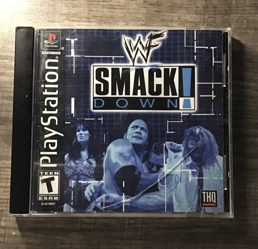 PlayStation 1 PS1 Game WWF Smackdown! Disc and manual READ DESCRIPTION!!!!