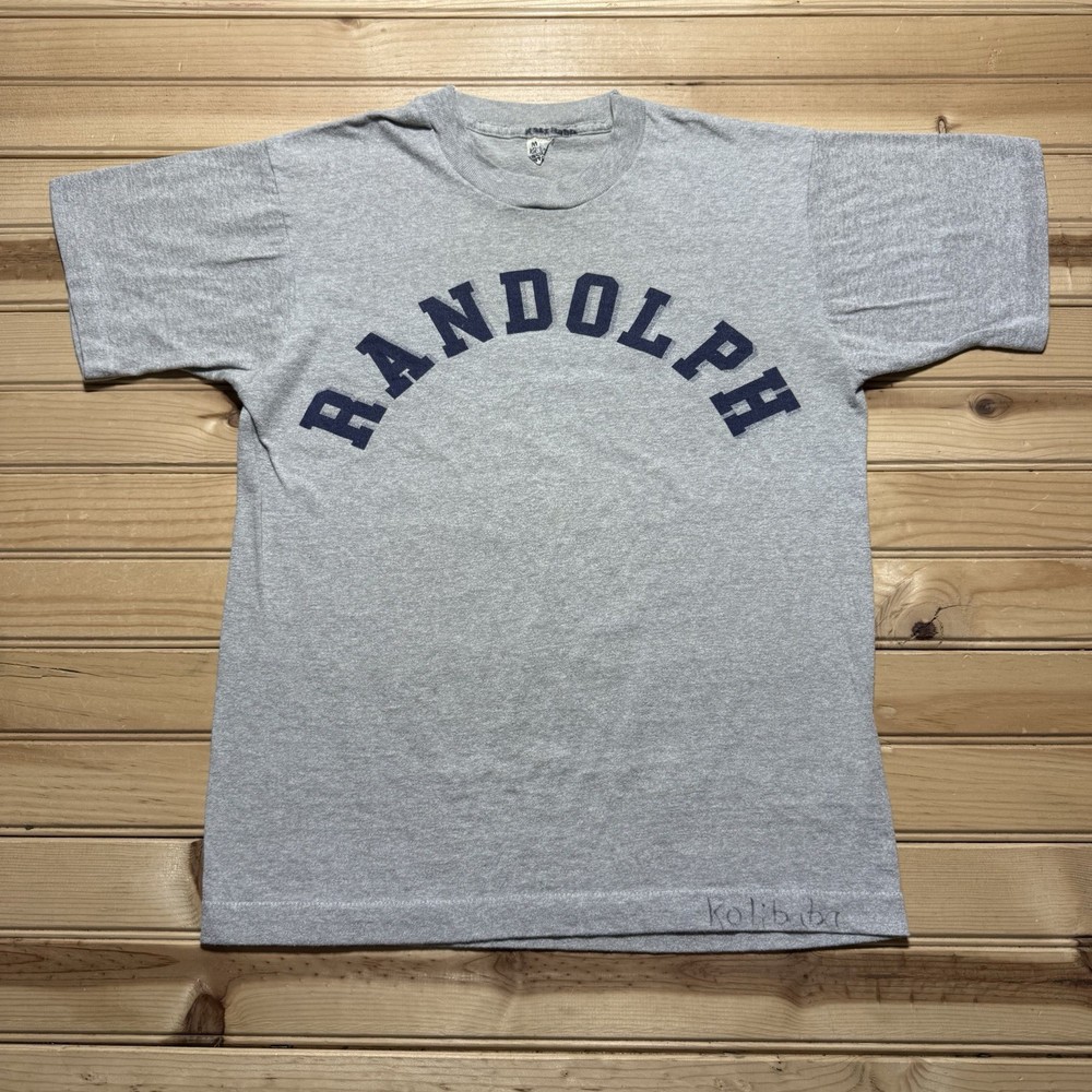 Vintage 80s 90s RANDOLPH University College Spell Out Shirt Size Medium