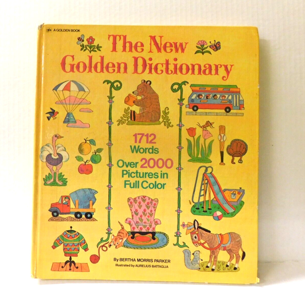 Vintage The New Golden Dictionary by Bertha Morris Parker HB 1972 a Golden Book