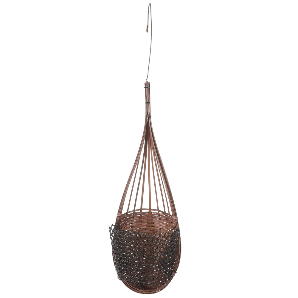 Hanging Flower Pot Bamboo Farmhouse Plant Hanger Wicker Basket Orchid Flowerpot