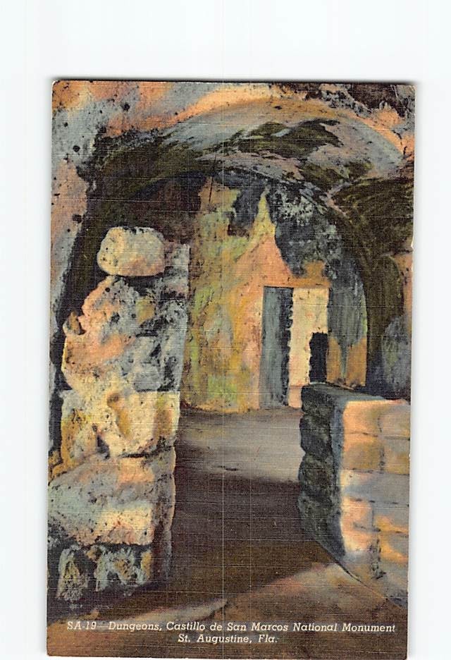 Postcard Dungeons Castillo de San Marcos National Monument St. Augustine Florida