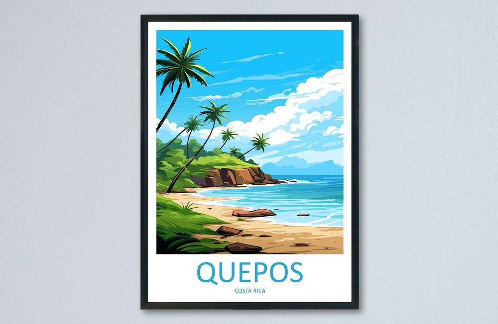 Quepos Travel Print Wall Art Quepos Wall Hanging Home Dcor Quepos Gift Art