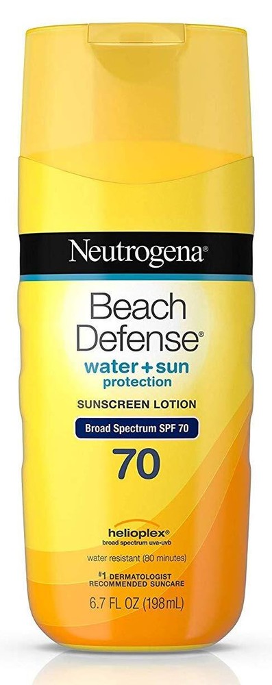 Neutrogena Beach Defense 3-Pack Water Resistant Sunscreen Lotion SPF 70 Broad Spectrum UVA UVB Protection