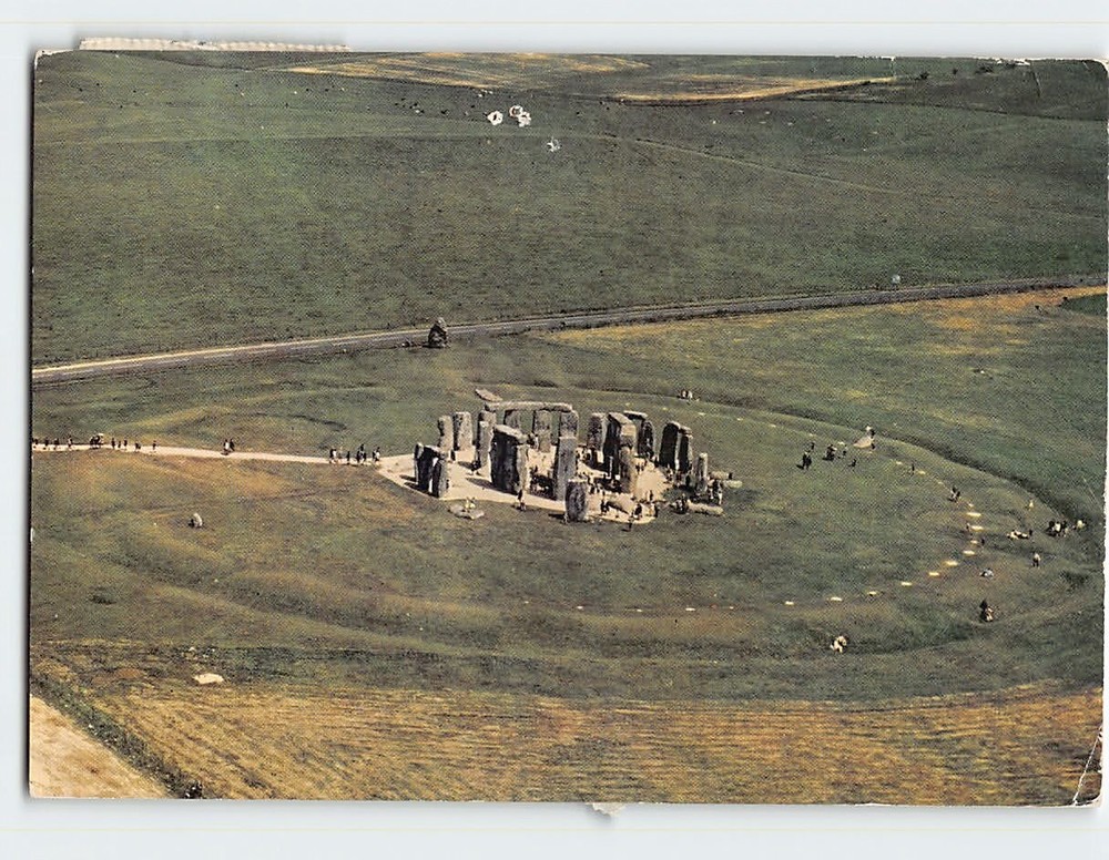 Postcard Aerial View Stonehenge Wiltshire England