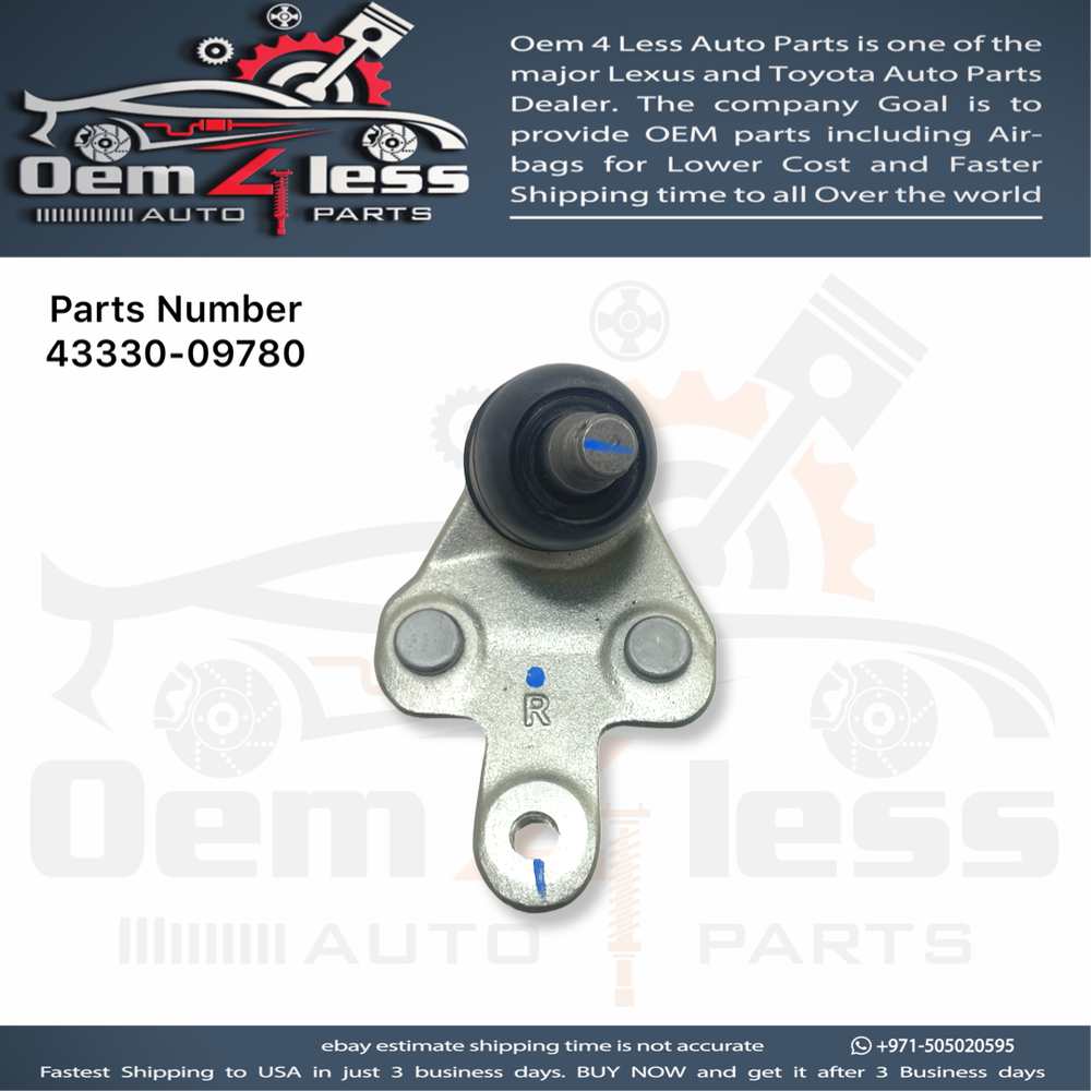 Toyota Venza Front Suspension Ball Joint Right Side 2009 To 2016 OEM 43330-09780
