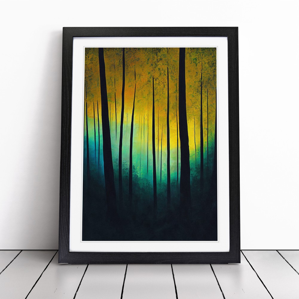 A Remarkable Forest Abstract Wall Art Print Framed Canvas Picture Poster Decor-image