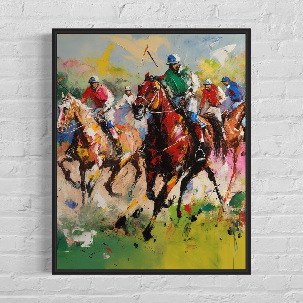 Polocrosse Colorful Abstract Photo Art Print Poster Wall Art Painting